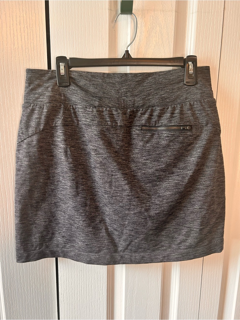 Athleta Women’s MT Metro Downtown Heathered Charcoal Drawstring Active Skort - Picture 3 of 6